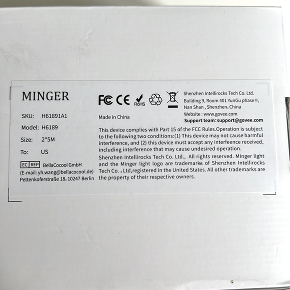 Minger led strip Light . Size 2.5 M. , Model H6189. - Picture 2 of 4